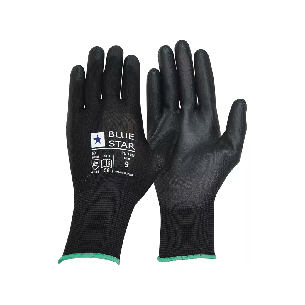 Der er en tendens ansvar overholdelse BlueStar PU TECH Handsker 12 par - Handsker - KELAX ApS