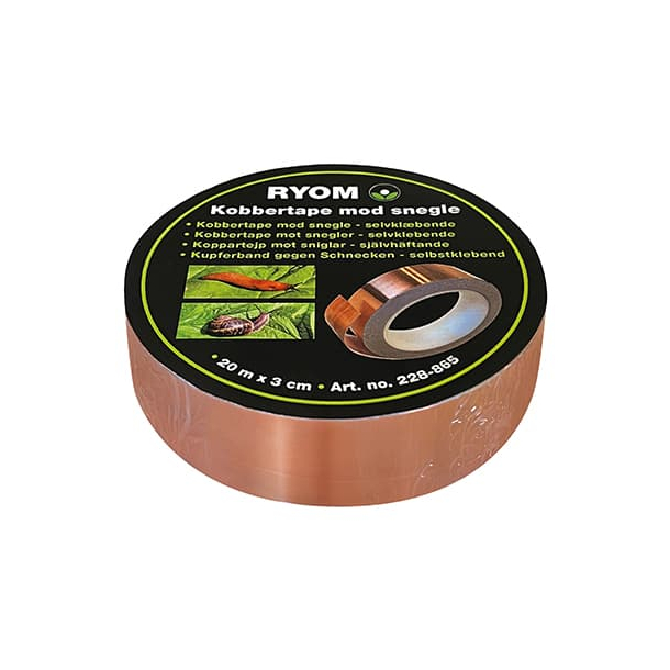 Snegletape Kobber 20 M X 3 cm