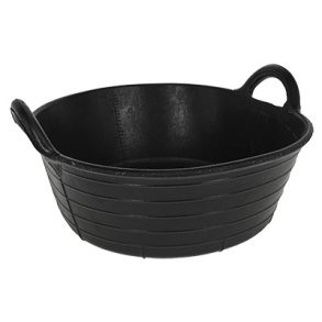 Fodertrug i gummi sort 40 h:14 cm. 11 liter