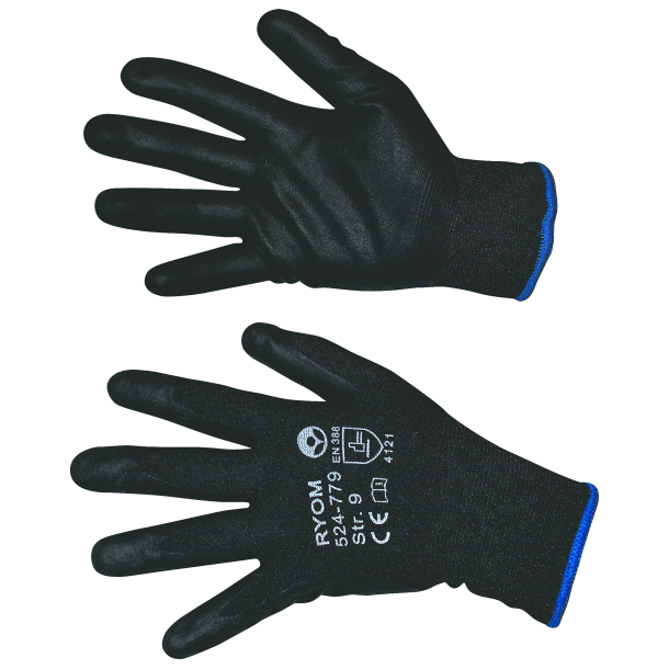 Griphandske med foer str. 9