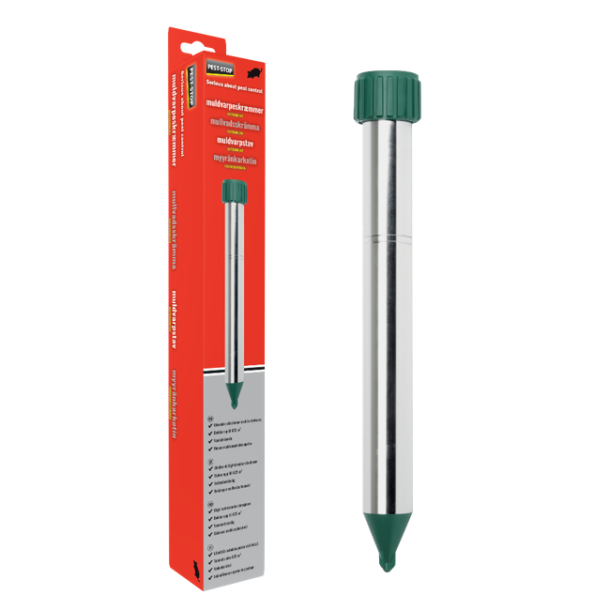 Batteridrevet muldvarpeskrmmer