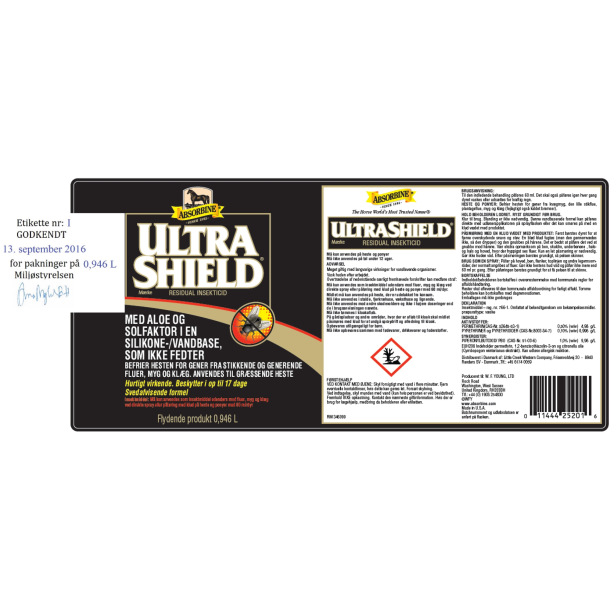 Absorbine Ultra Shield Black 946 ml