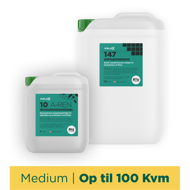 KELAX Flisepakken Medium - Op til 100 Kvm